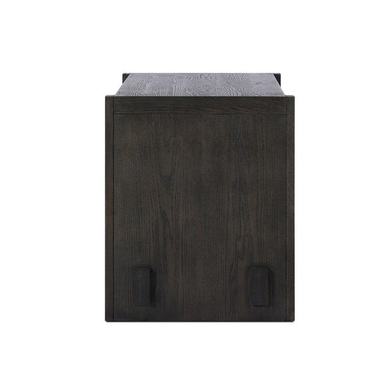 ARAMIS 2 - Drawer Nightstand, Smoked Black Resawn