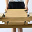 Ensemble de table de salle à manger extensible en placage de bois de 78" à 96" avec 6 fauteuils en chenille-869530236