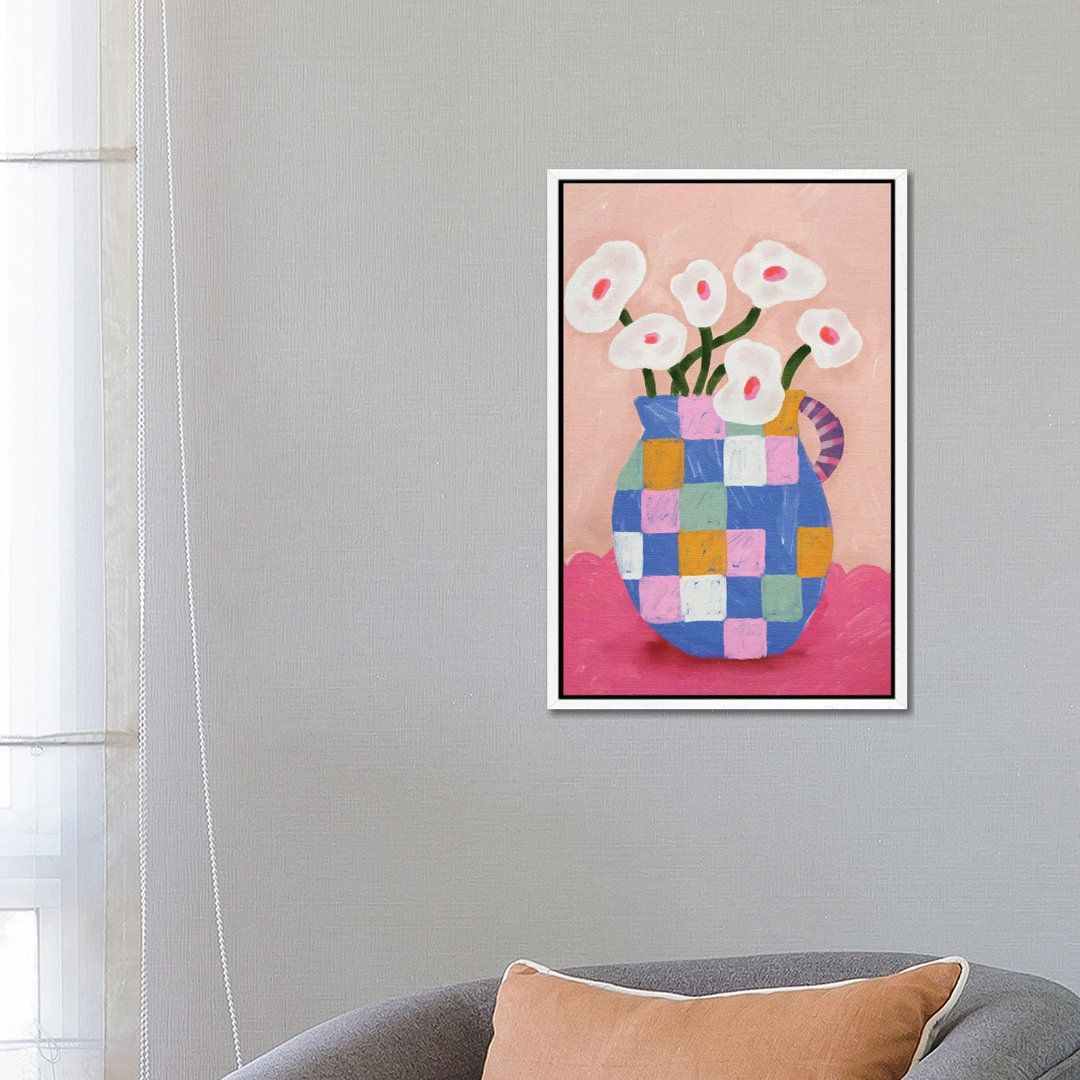 Abstrakte Blumen in einer Vase von Kartika Paramita - Galerie-umwickelte Leinwand Giclée auf Leinwand