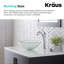 Frosted Glass Circular Vessel Bathroom Sink-10357190