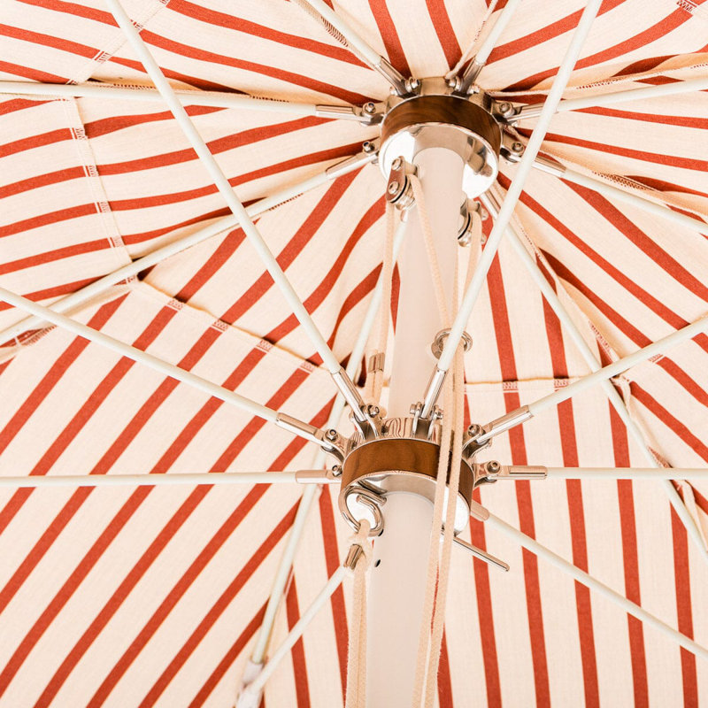 Patio 90'' W Umbrella, Red/White Striped