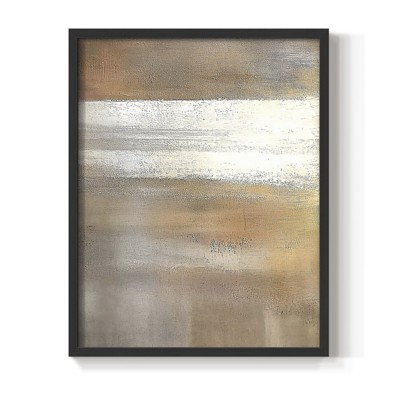 Abstrait, encadré, prêt à accrocher , H 10 po x l 8 po, Noir