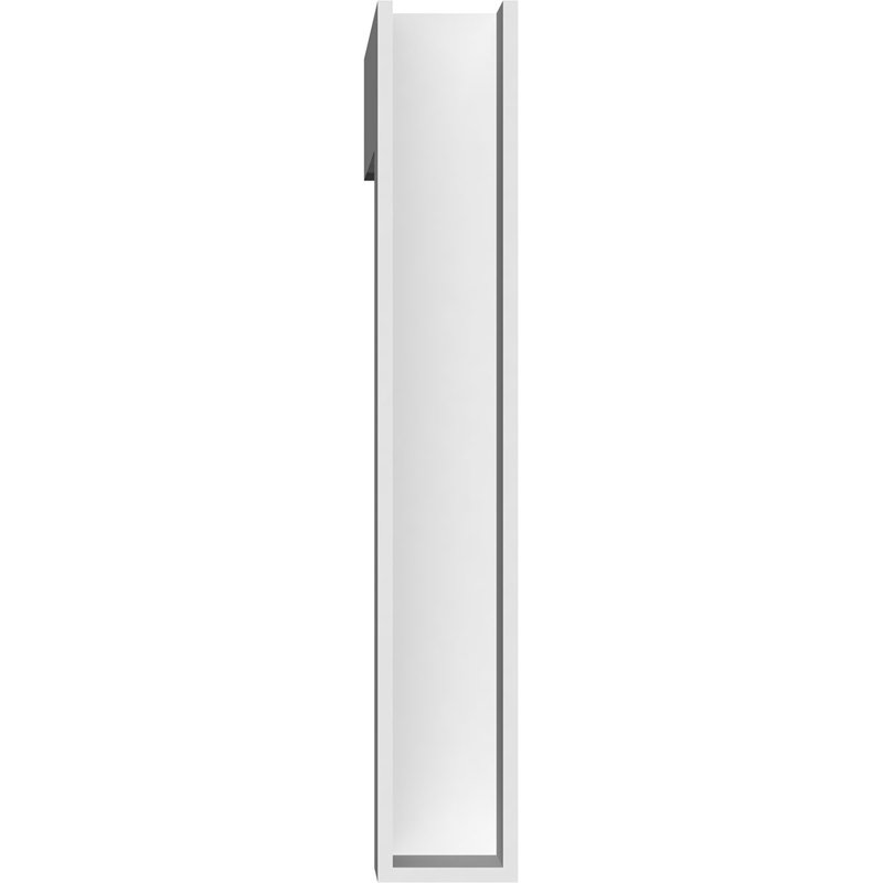 3"W x 16"D x 22"H Standard Traditional Architectural Grade PVC Bracket with Block Ends, 22"H x 3"W x 16"D