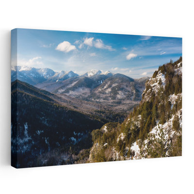 «The High Peaks in Winter from Giant Mountain», montagnes Adirondack, New York, États-Unis, paysage contemporain abstrait, art mural