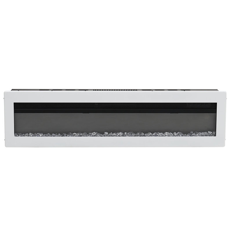 Wyndham Electric Inset Fire, White, 32.7cm H x 152.4cm W x 14.6cm D