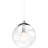 Jarron 1-Light Indoor Chrome Mini Hanging Pendant with Clear Glass Round Sphere Globe Orb Shade-123149330