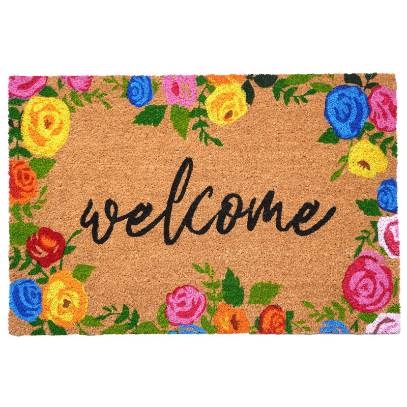 Calloway Mills Non-Slip Floral Outdoor Doormat, 24" W x 36" L