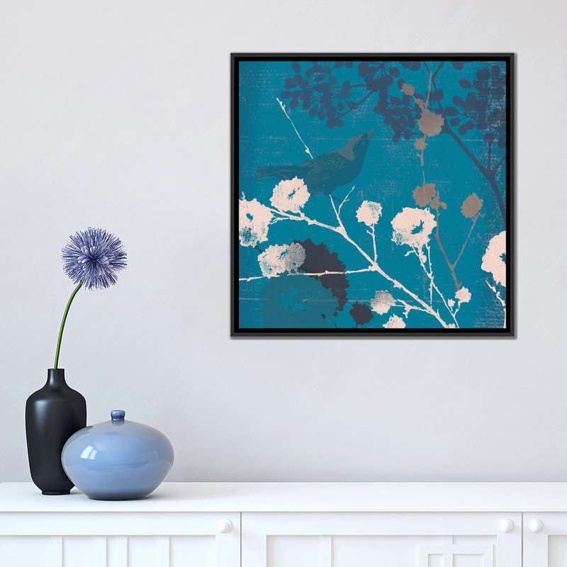 « i see ii », reproduction sur toile, H 18 po x l 18 po x P 1,5 po, Toile avec cadre noir, Pas de tapis