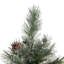 Arbre mélangé 9 'en cachemire et poils de neige avec 105 pommes de pin et 1 200 lumières claires, 2317 pointes, diamètre: 69