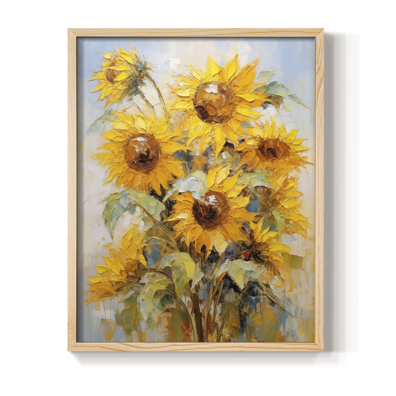 Reproduction encadrée FLORAL Series CDLIX - bois massif, H 15 po x l 12 po