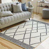 Tapis rectangulaire en laine touffeté à la main Barbarella