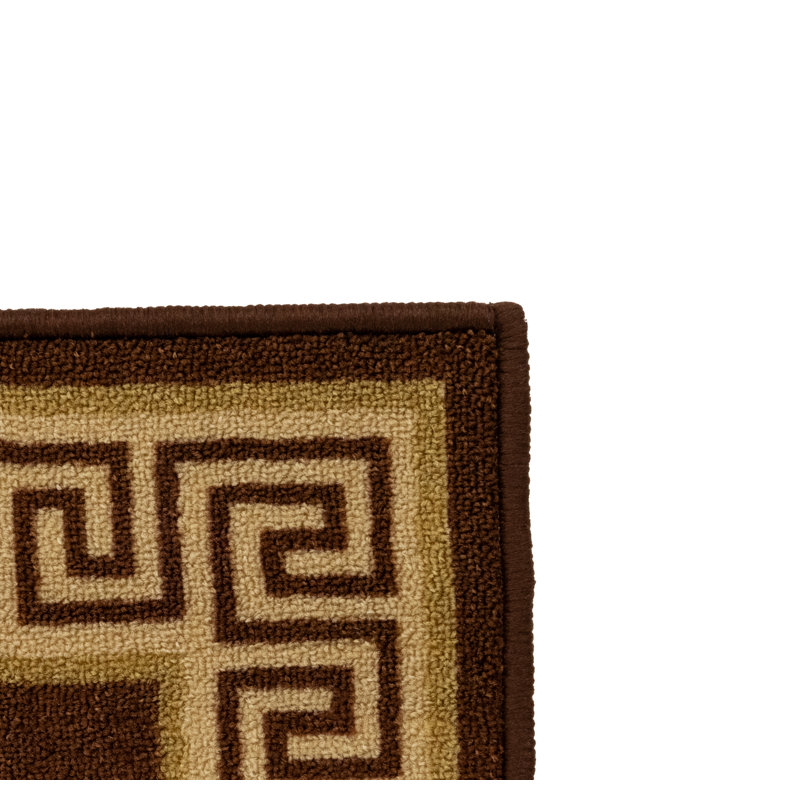 Tapis bordé antidérapant à poils courts