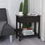 Table de bout, table d'appoint étroite avec plateau rabattable, armoire de rangement, tablette inférieure pour le salon
