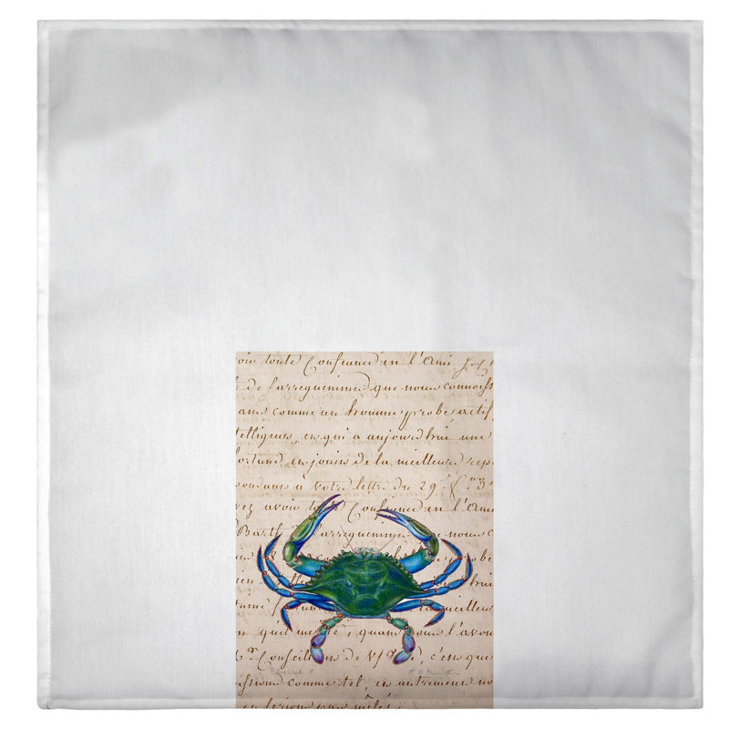 Serviette de main crab script Morvant