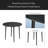 Round Drop Kitchen Table,Folding Dining Table,For Small Spaces