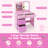 Kids Vanity Set Princess Dressing Table & Chair With Mirror 2-color Led Lights-1877545482