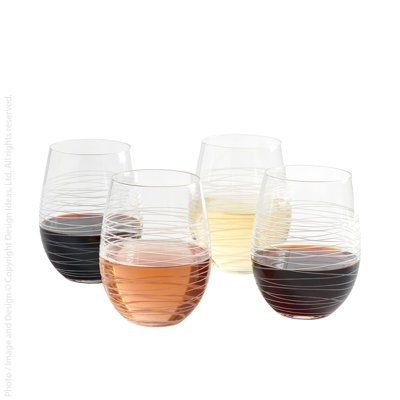 Gunel 15.2oz. Stemless Wine Glass Set