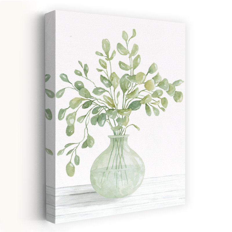 Eucalyptus beauté II, art contemporain abstrait, H 24 po x l 16 po