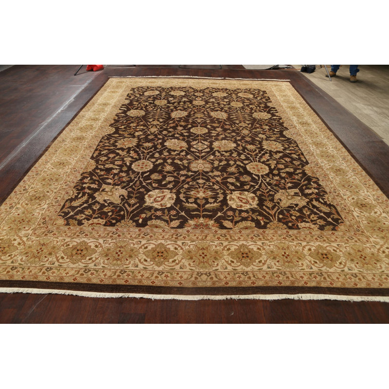 One-of-a-Kind 9'10" X 13'3" New Age Wool Area Rug in Brown