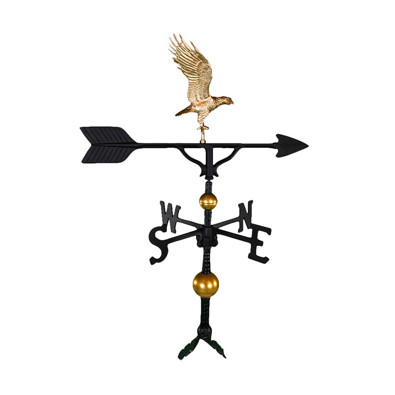 Deluxe Bodied Eagle Weathervane, Gold