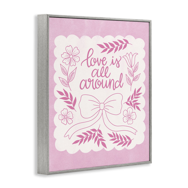  «Pink Love All Around», art giclée par Taylor Shannon Designs, H 30 po x l 24 po, Estampe numérique Farmhouse