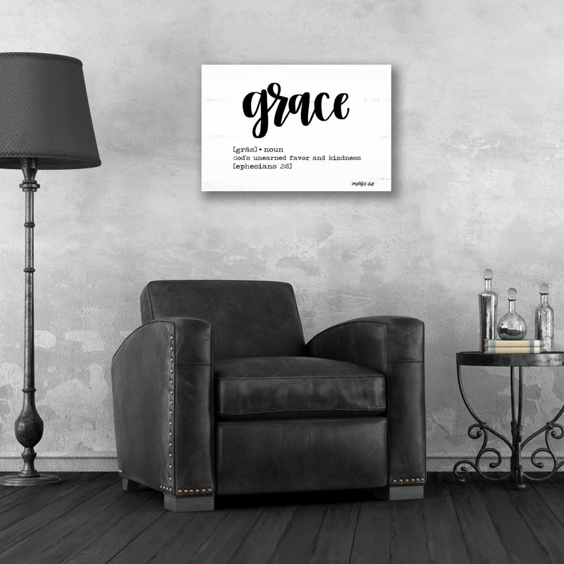 «Grace» par imperfect dust - art textuel non encadré, H 16 po x l 24 po x P 0,2 po