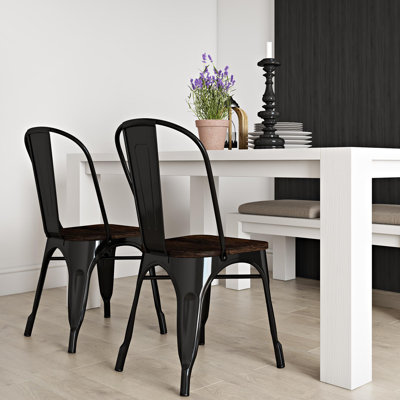 41.91cm H Slat Back Stacking Side Chair