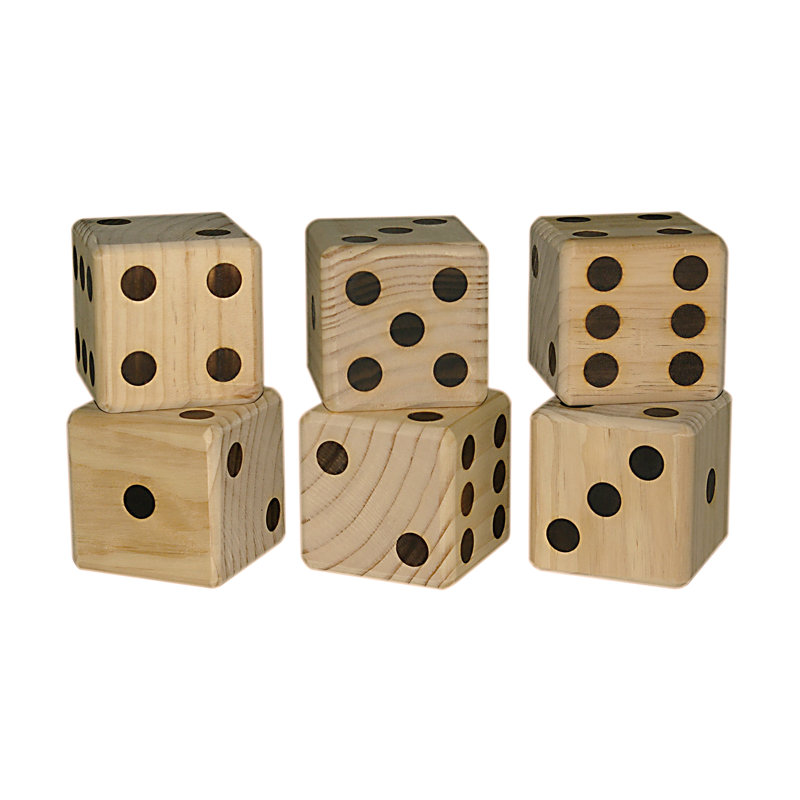 Dés en bois géants