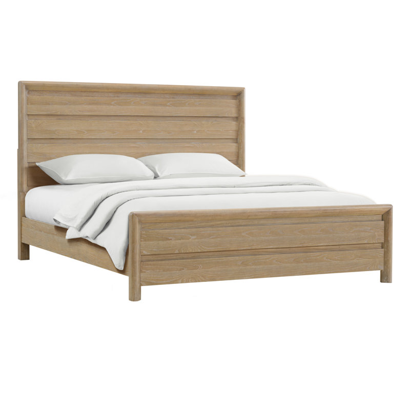 Karcen Wire-Brushed Panel Bedroom Set, King, 4 pcs: Bed, Nightstand, Dresser, Chest 