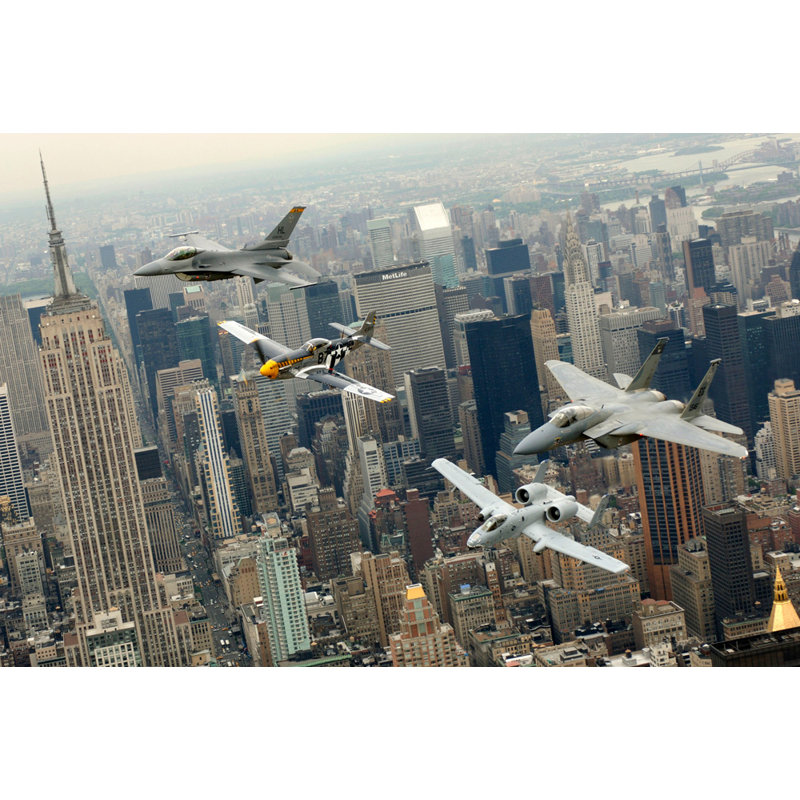 P-51 Mustang volant de New York, H 32 po x l 48 po