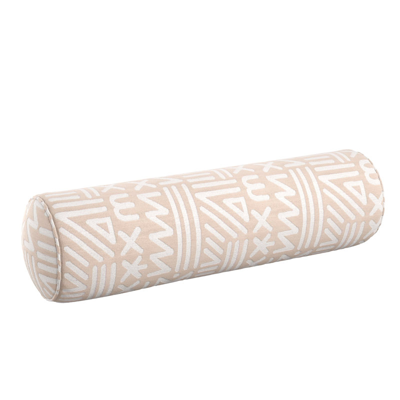 Montezuma Bolster Pillow Cover & Insert, 9"H x 36"W, Black