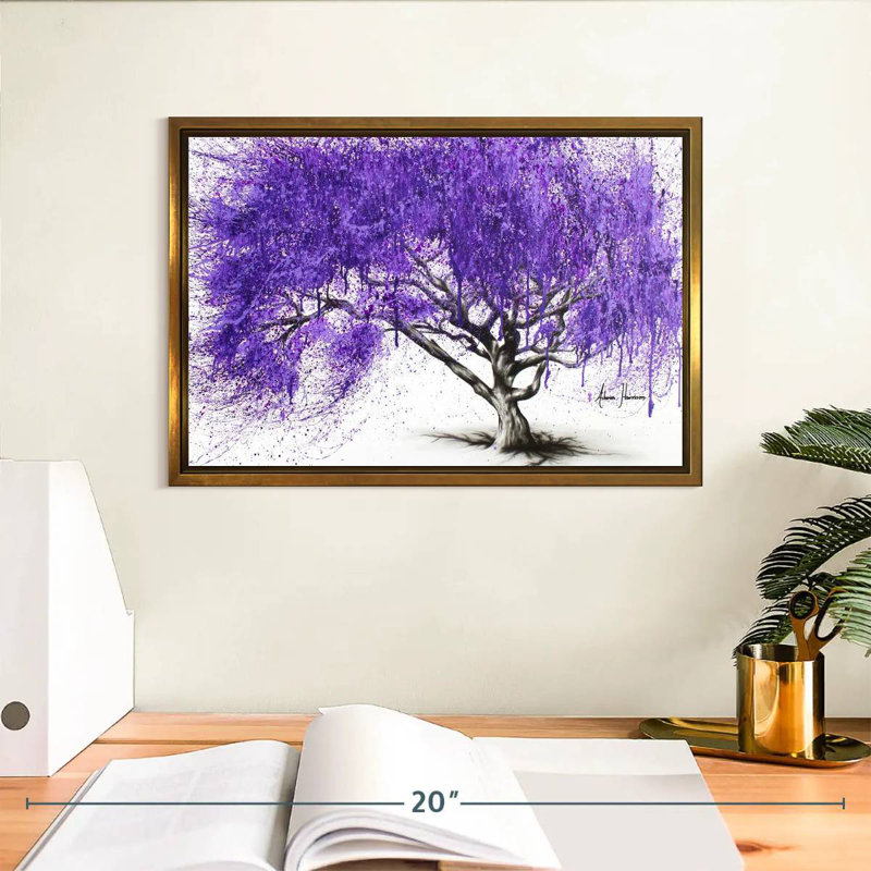 Rendez-vous au Jacaranda, Cadre flottant doré, 13 po x 9 po