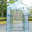 Waldron Walk in Greenhouse 3-Tier 8 Shelves Steel Frame 143 x 143 x 195cm