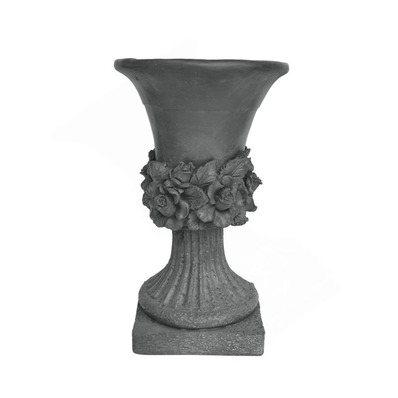 Garden Urn Planter, Antique Gray