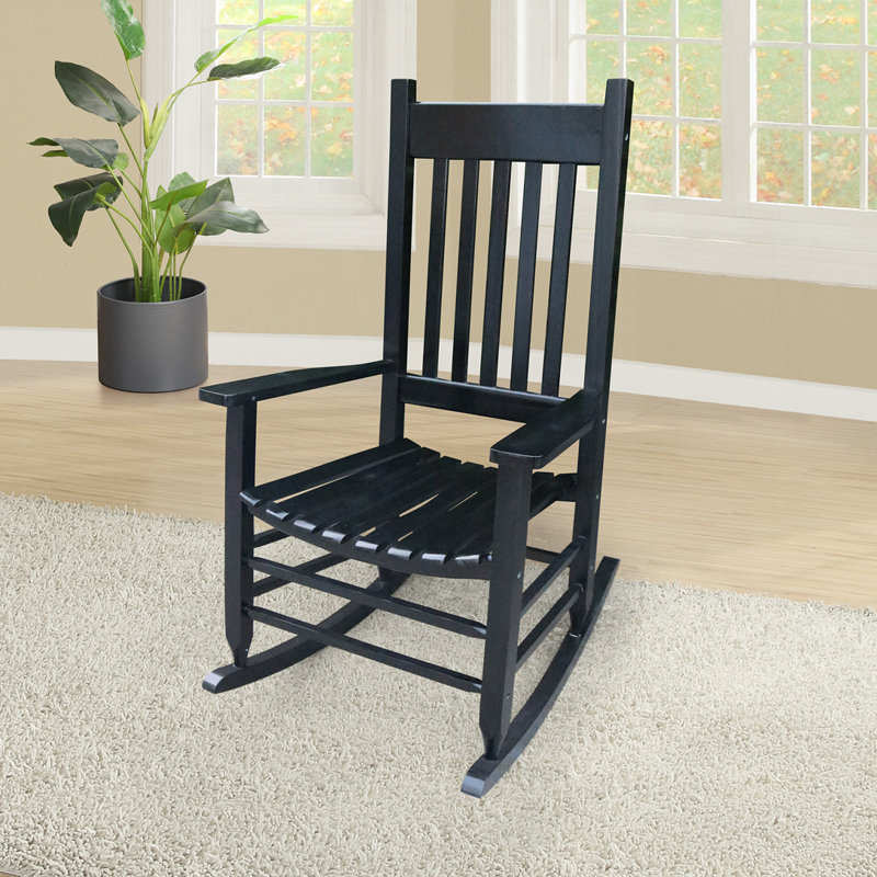 Chaises berçantes d'extérieur pour patio, Noir