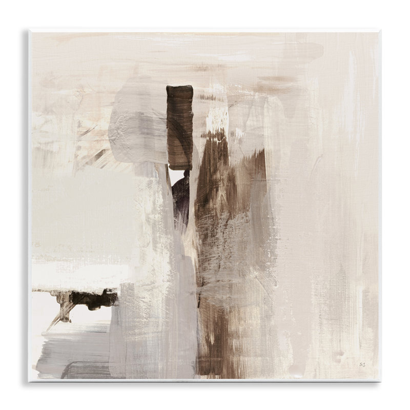  Off-White with Brown Streaks Wall Plaque Art by Susan Jill