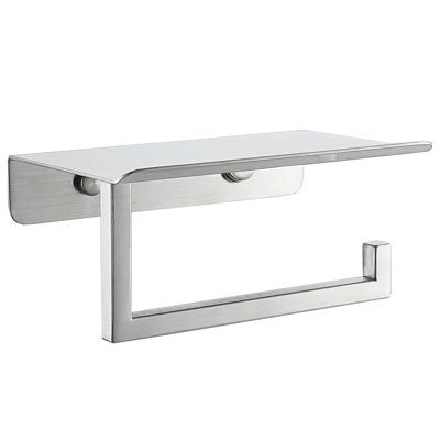 Wall Mounted Toilet Paper Holder with Shelf