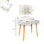 Meuble-lavabo blanc 31,5 po avec 3 modes de couleur d'éclairage DEL, miroir amovible et rangement ouvert 31,5 po