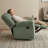 Oversized Corduroy Manual Recliner Chair, Overstuffed Single Sofa For Living Room, Bedroom, Home Theater, Sage Green