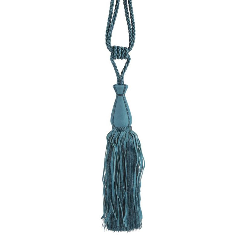 Lorrain Fabric 10cm Curtain Tieback, Dark Blue