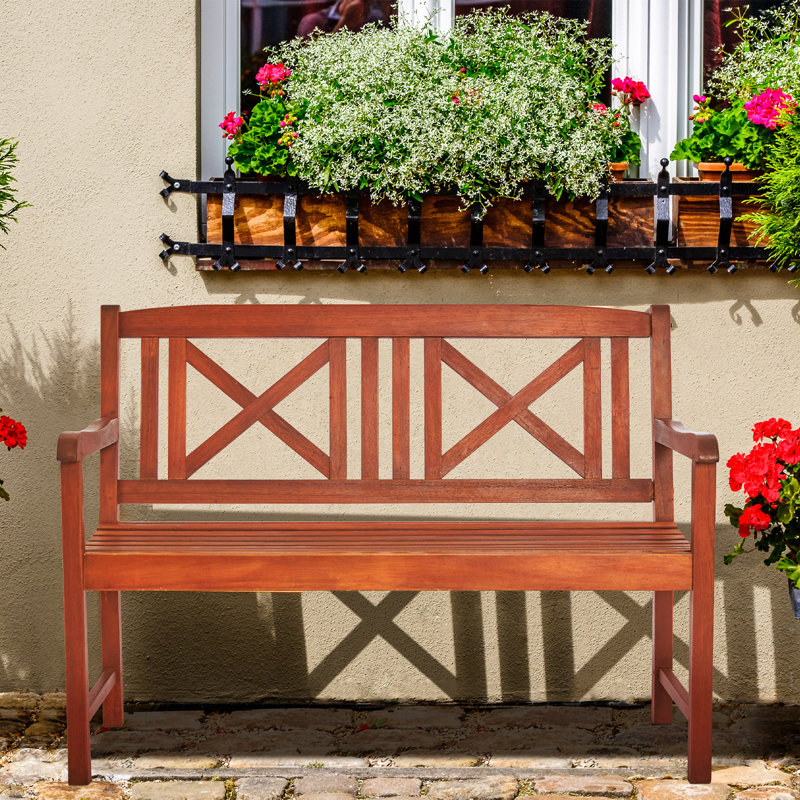 Banc de jardin en bois massif Ryeisha