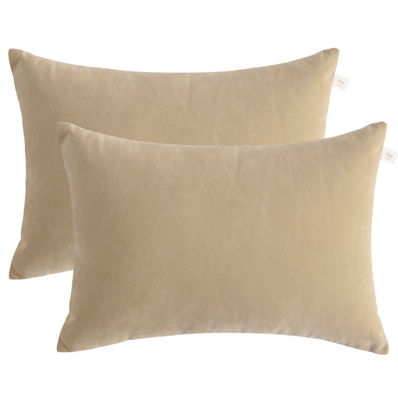 Microfiber Tiny Pillows, Machine Washable - NTBAY, Light Taupe, 11"x7"