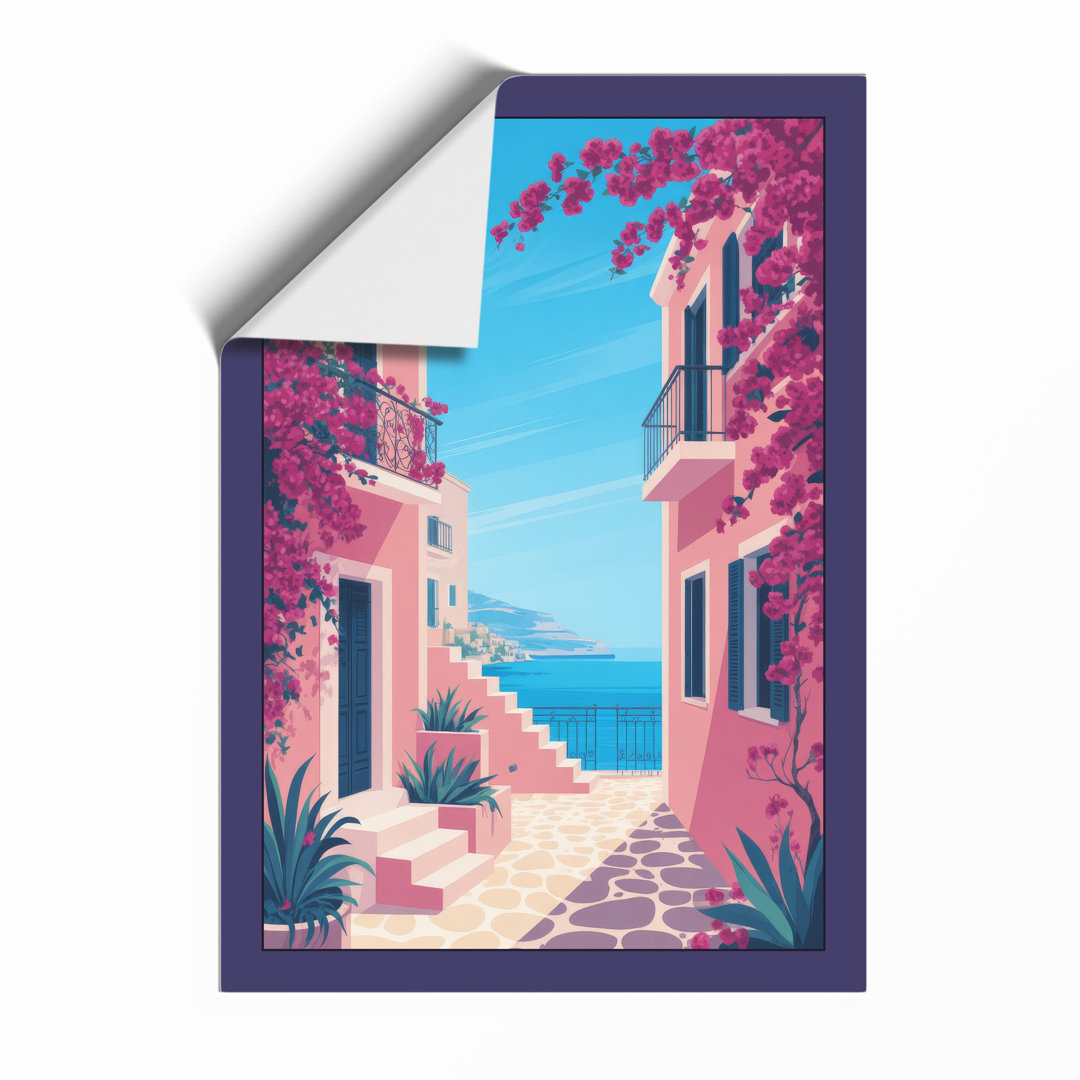 Mediterranean Escape Coastal - Framed Print