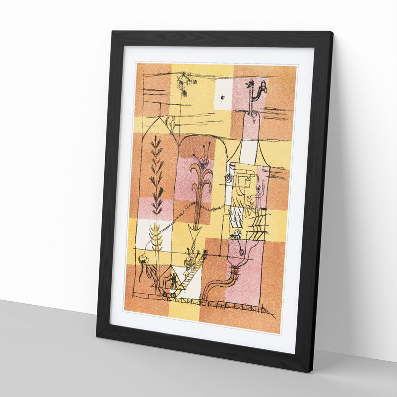 In the Spirit of Hoffmann by Paul Klee - Picture Frame Painting, 48cm H x 36cm W x 2cm D, Black Framed