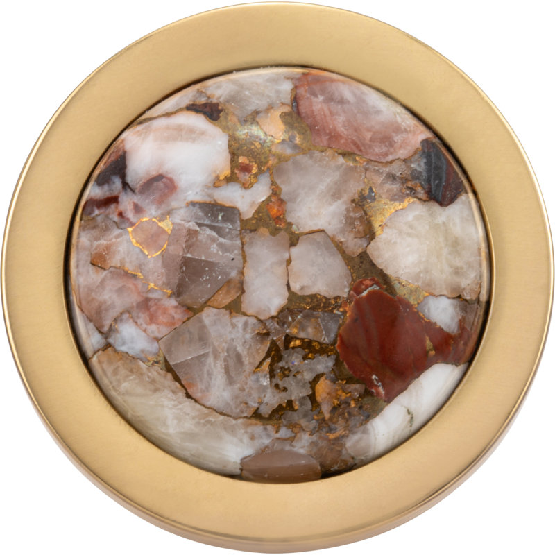 Firesky Diameter Knob, Polished Brass, Mohave Yellow