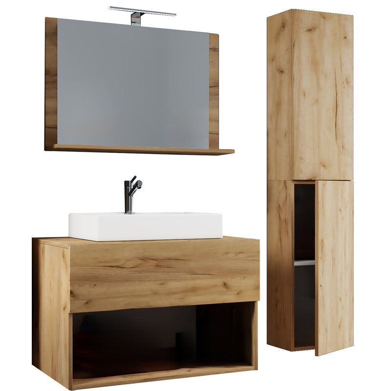 Amelien Bathroom Furniture Suite, Brown