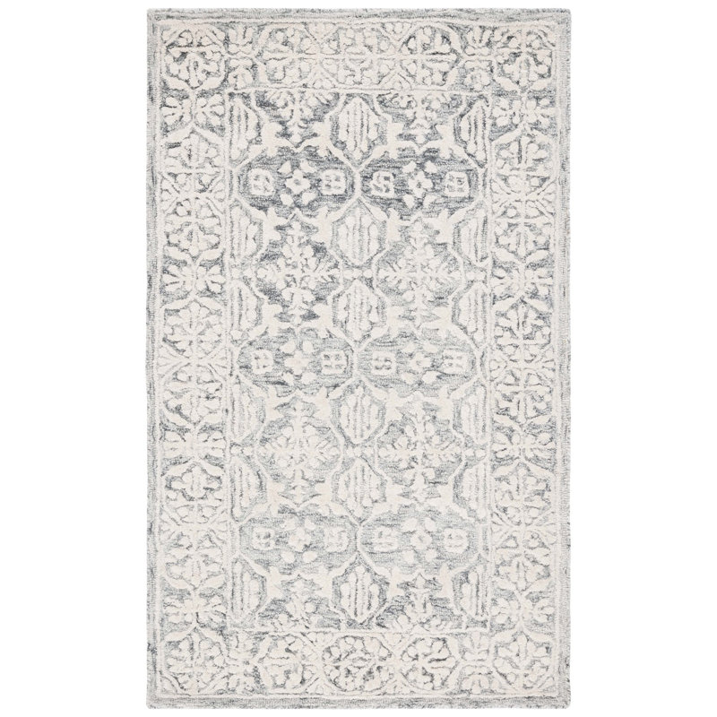 Pezanetti Hand Tufted Wool And Cotton With Latex Oriental Rug, Rectangle 3' x 5'