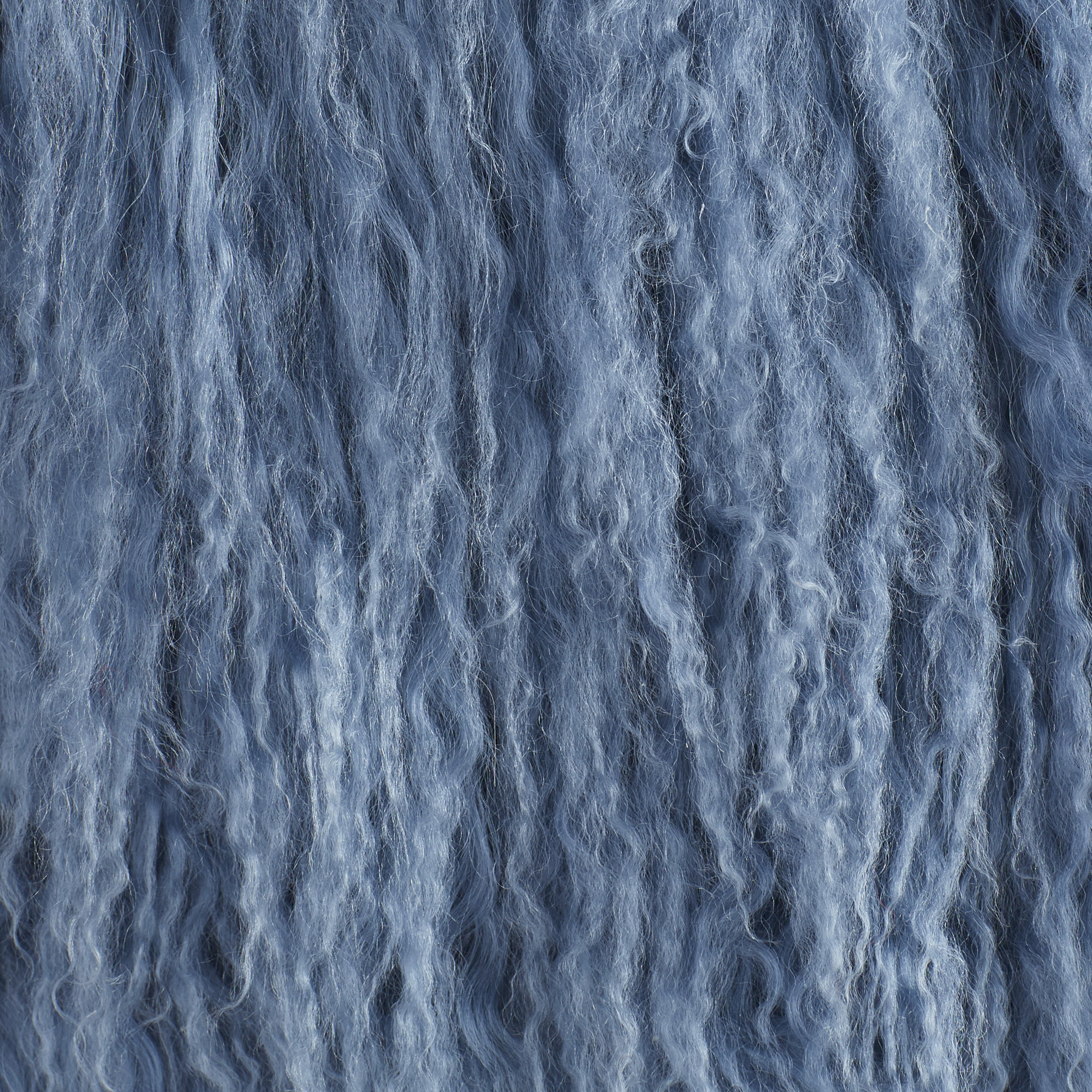 Iyana Wool Throw Pillow, Square 20", Bluish Gray
