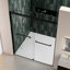 Porte de douche à dérivation, porte coulissante, avec verre trempé 5/16 po et fini noir mat 6074