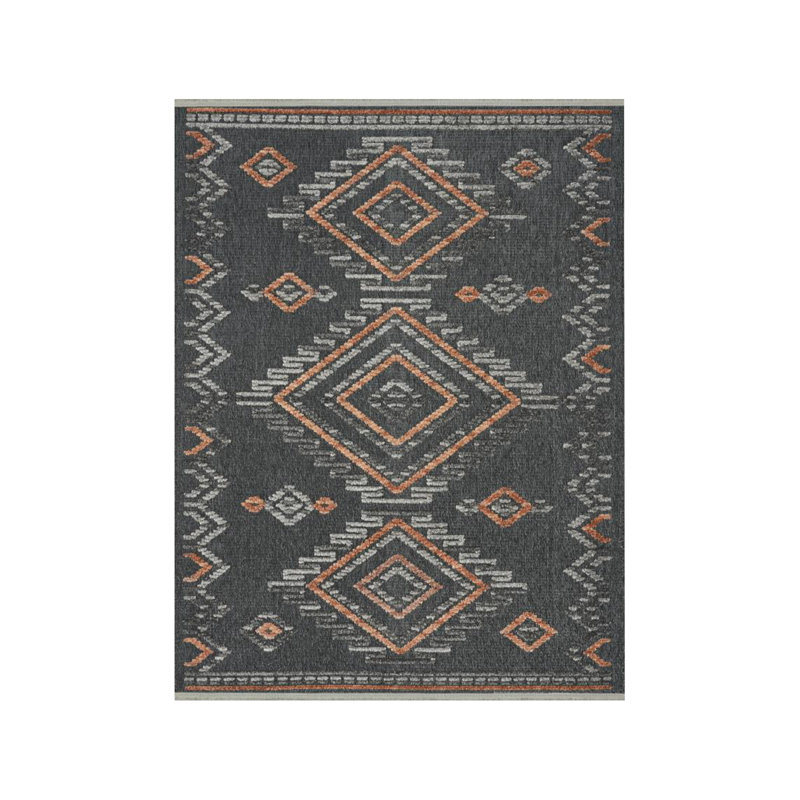 Addrianna Moroccan Machine Made Indoor / Outdoor Area Rug, Rectangle 5'3" x 7'2"
